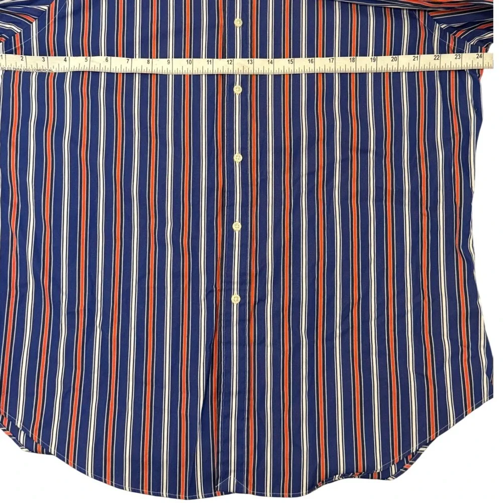 Polo by‎ Ralph Lauren Men's Striped Button-Up Shirt Regent Classic Fit Large